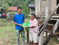 Satgas TMMD Ke-129 Kodim 1807/Sorong Selatan Bagikan 100 Paket Sembako dan Nutrisi, Wujud Nyata Kepedulian Cegah Stunting