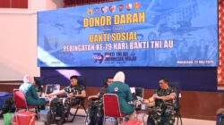 Lanud Sultan Hasanuddin Bersama Satuan TNI AU Makassar Gelar Donor Darah, Wujud Nyata Pengabdian bagi Kemanusiaan