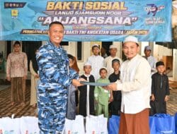 Berbagi Kasih dan Kepedulian di Hari Bakti Ke-79 TNI AU, Lanud Sjamsudin Noor Hadirkan Senyum untuk Anak Yatim dan Purnawirawan