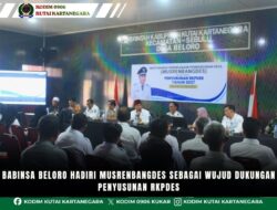 Babinsa Beloro Hadiri Musrenbangdes Sebagai Wujud Dukungan Penyusunan RKPDes
