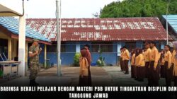 Babinsa Bekali Pelajar Dengan Materi PBB Untuk Tingkatkan Disiplin Dan Tanggung Jawab