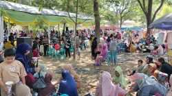 Berbalut Seni Langen Tayub, Danramil Dander Bojonegoro Hadiri Sedekah Bumi di Taman Tirtawana