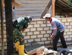 Satgas TMMD ke-129 Kodim 1505/Tidore Bangun Rumah Layak Huni untuk Warga Kurang Mampu di Wasile Tengah