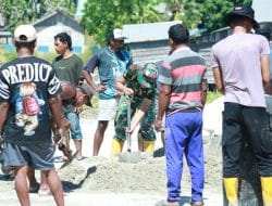 Dari Terbengkalai Jadi Kebanggaan, Satgas TMMD Rehab Lapangan Bola Voli
