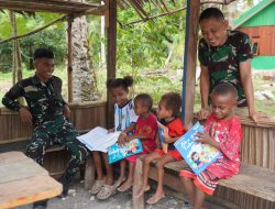 Canda dan Tawa Warnai TMMD Ke-129, Kedekatan Satgas TNI dengan Anak-Anak Kampung Sesor Semakin Erat