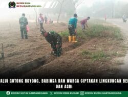 Melalui Gotong Royong, Babinsa dan Warga Ciptakan Lingkungan Bersih dan Asri