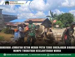 Pembangunan Jembatan Beton Merah Putih Terus Dikerjakan Diharapkan Mampu Tingkatkan Kesejahteraan Warga