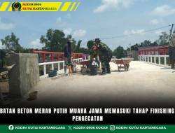 Jembatan Beton Merah Putih Muara Jawa Memasuki Tahap Finishing dan Pengecatan