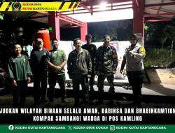 Wujudkan Wilayah Binaan Selalu Aman, Babinsa Dan Bhabinkamtibmas Kompak Sambangi Warga Di Pos Kamling