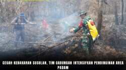 Cegah Kebakaran Susulan, Tim Gabungan Intensifkan Pendinginan Area Padam