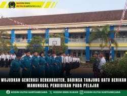 Wujudkan Generasi Berkarakter, Babinsa Tanjung Batu Berikan Manunggal Pendidikan Pada Pelajar