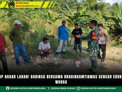 Stop Bakar Lahan, Babinsa Bersama Bhabinkamtibmas Gencar Edukasi Warga