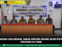 Babinsa Sebelimbingan, Bangun Komitmen Bersama dalam Upaya Pencegahan Gizi Buruk