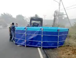 Respons Cepat Diperkuat, Lanud Sjamsudin Noor Siagakan Tangki Portable Untuk Penanganan di Titik Rawan Karhutla