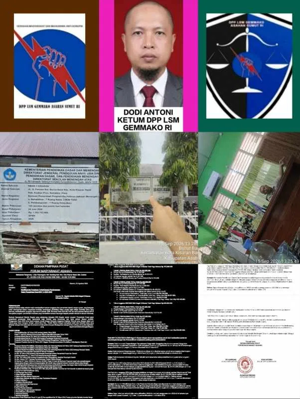 GEMMAKO RI Soroti Ketidaktransparanan SMAN 3 Kisaran, APH Didesak Turun Tangan