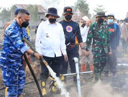 Gunakan Cairan Khusus, Metode Undercooling Dikerahkan; Gubernur, Danlanud, dan Forkopimda Kalsel Bersinergi di Titik Api Atasi Karhutla