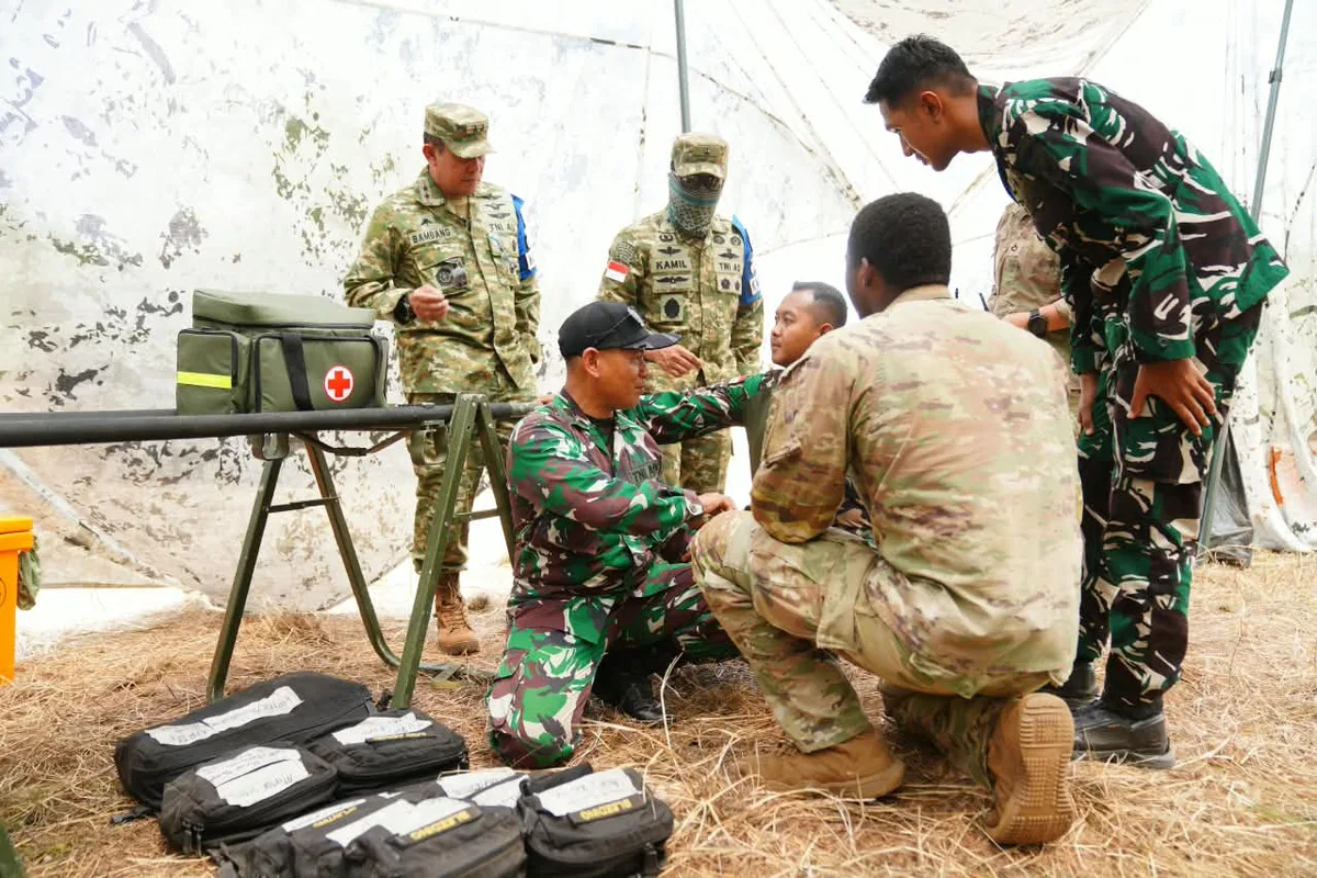 Jamin Keselamatan Personel, Tim Kesehatan Latgabma SGS 2026 Gelar Medical Exchange Method