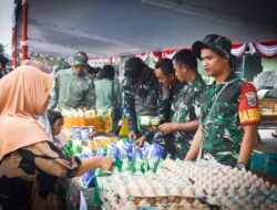 Kodim 1710/Mimika Gelar Bazar HUT TNI, Hadirkan Sembako Murah
