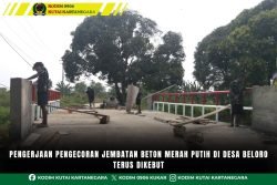 Pengerjaan Pengecoran Jembatan Beton Merah Putih Di Desa Beloro Terus Dikebut