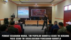 Perkuat Kesadaran Warga, Tim Penyuluh Karhutla Sesko TNI Bersama Pasis Seskot TNI Sosialisasikan Pencegahan Karhutla