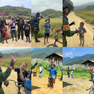 Cinta untuk Generasi Papua, Satgas HABEMA Yonif 2 Marinir Tebar Kehangatan Bersama Anak-Anak Bibida