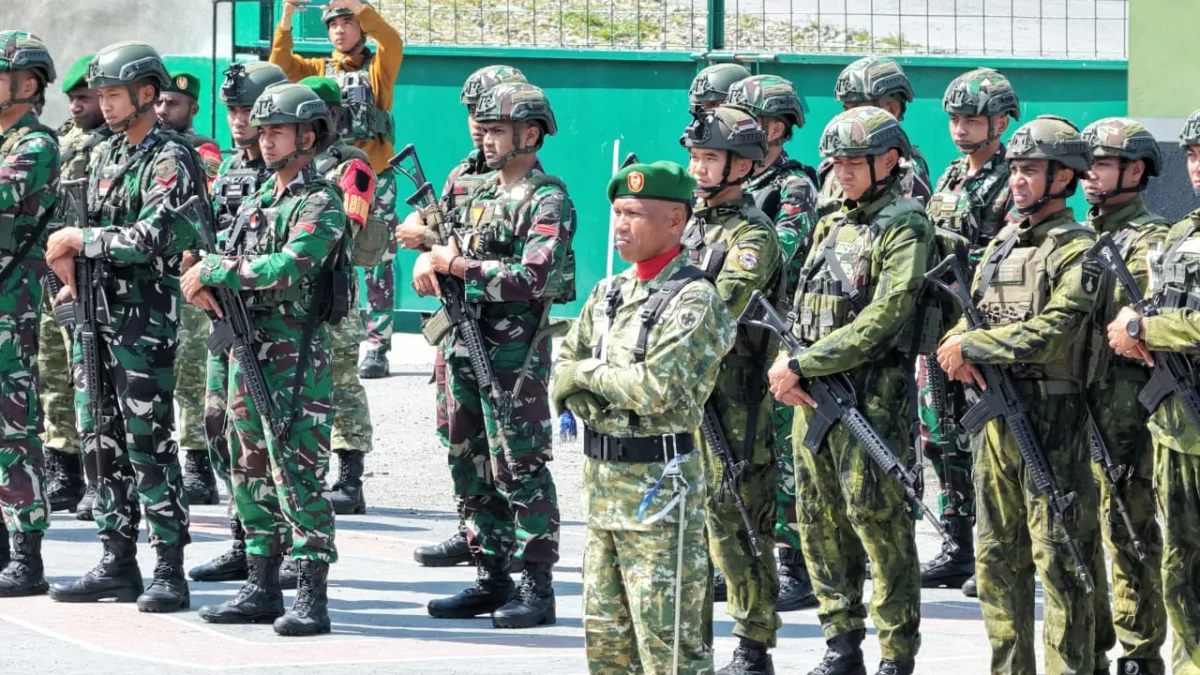HUT Ke-81 TNI Tahun 2026, Kodim 1714/Puncak Jaya Gelar Upacara, Dipererat Kebersamaan TNI dan Kepolisian