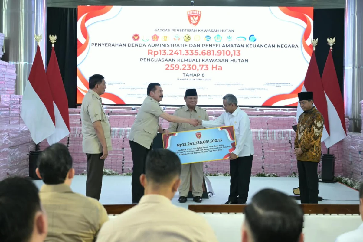 Panglima TNI Hadiri Penyerahan Hasil Penertiban Kawasan Hutan Tahap Kedelapan